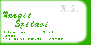 margit szilasi business card